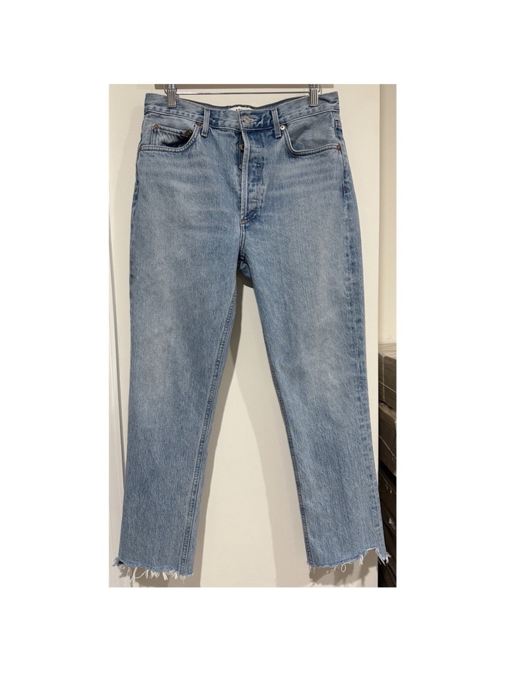 Agolde Riley High Rise Straight Leg Crop Jean - Picture 2 of 11
